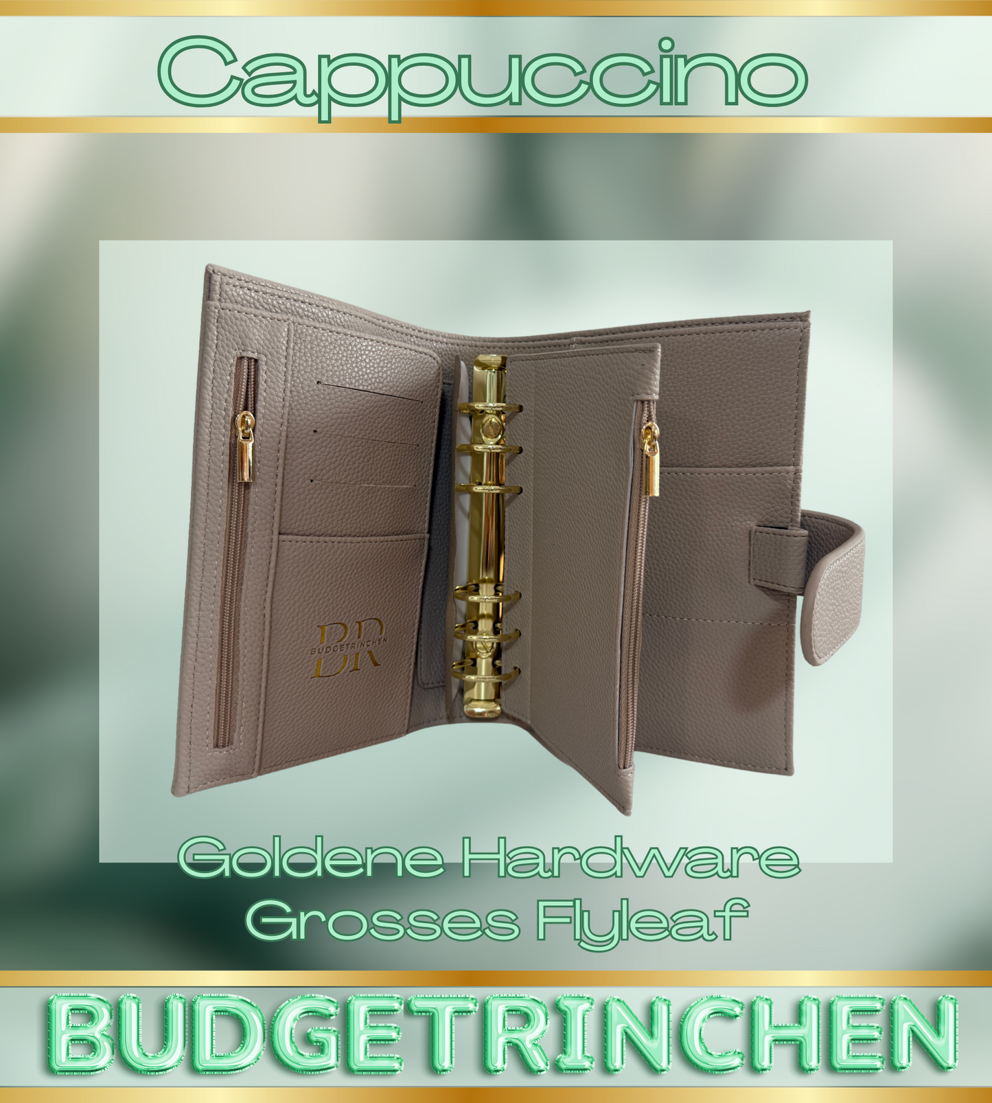 A6 Premium Deluxe Binder mit großem Zip Flyleaf & große Ringe