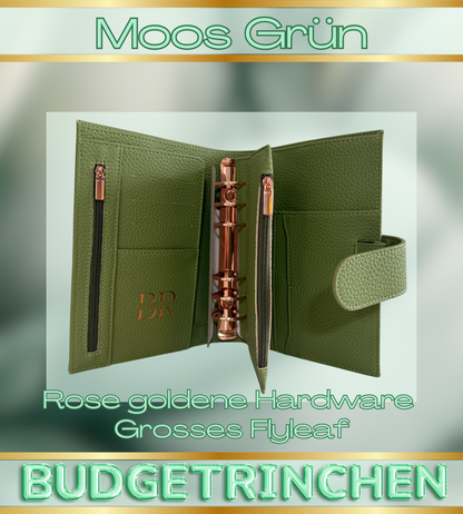 A6 Premium Deluxe Binder mit großem Zip Flyleaf & große Ringe