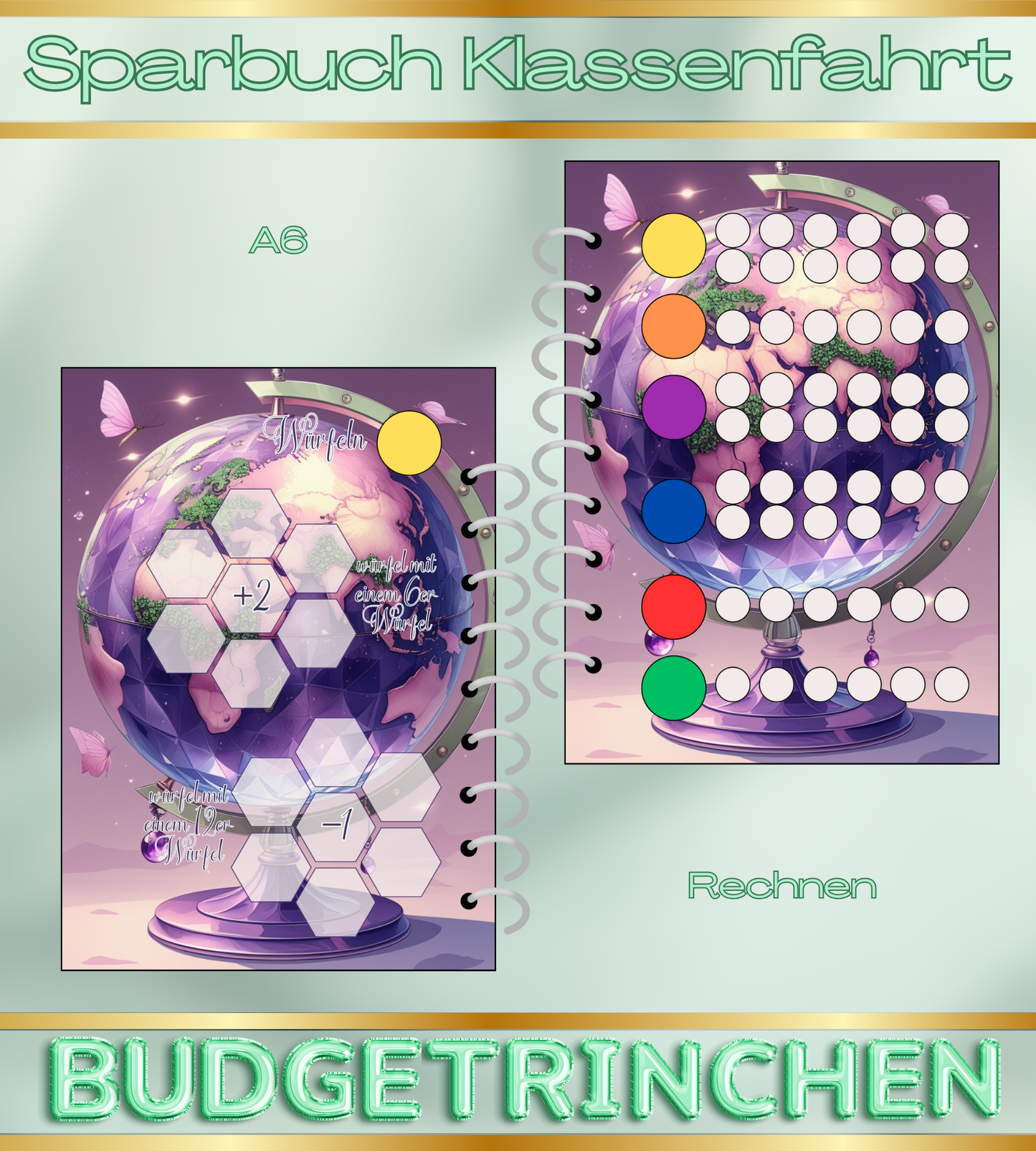 Sparbuch Klassenfahrt- 7 Challenges inkl. Tracker