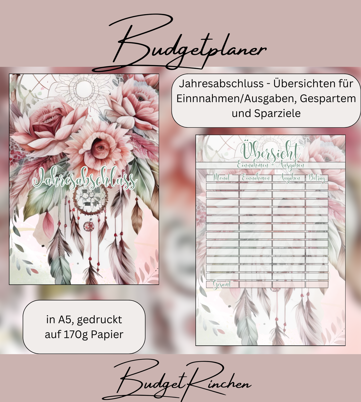 Budgetplaner undatiert A5