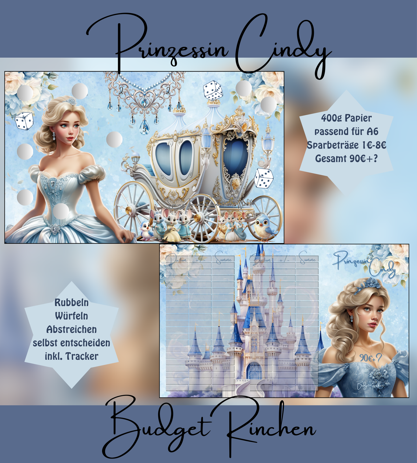 Prinzessin Cindy 3er Klappkarte
