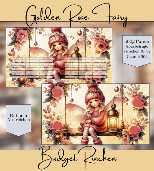 Golden Rose Fairy Rubbel -und Abstreich Challenge