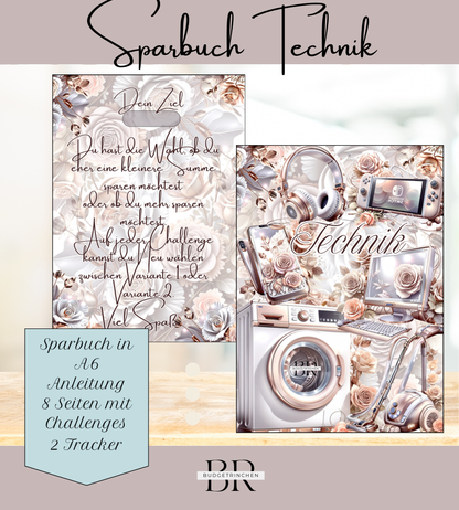 Sparbuch Technik- 7 Challenges inkl. Tracker
