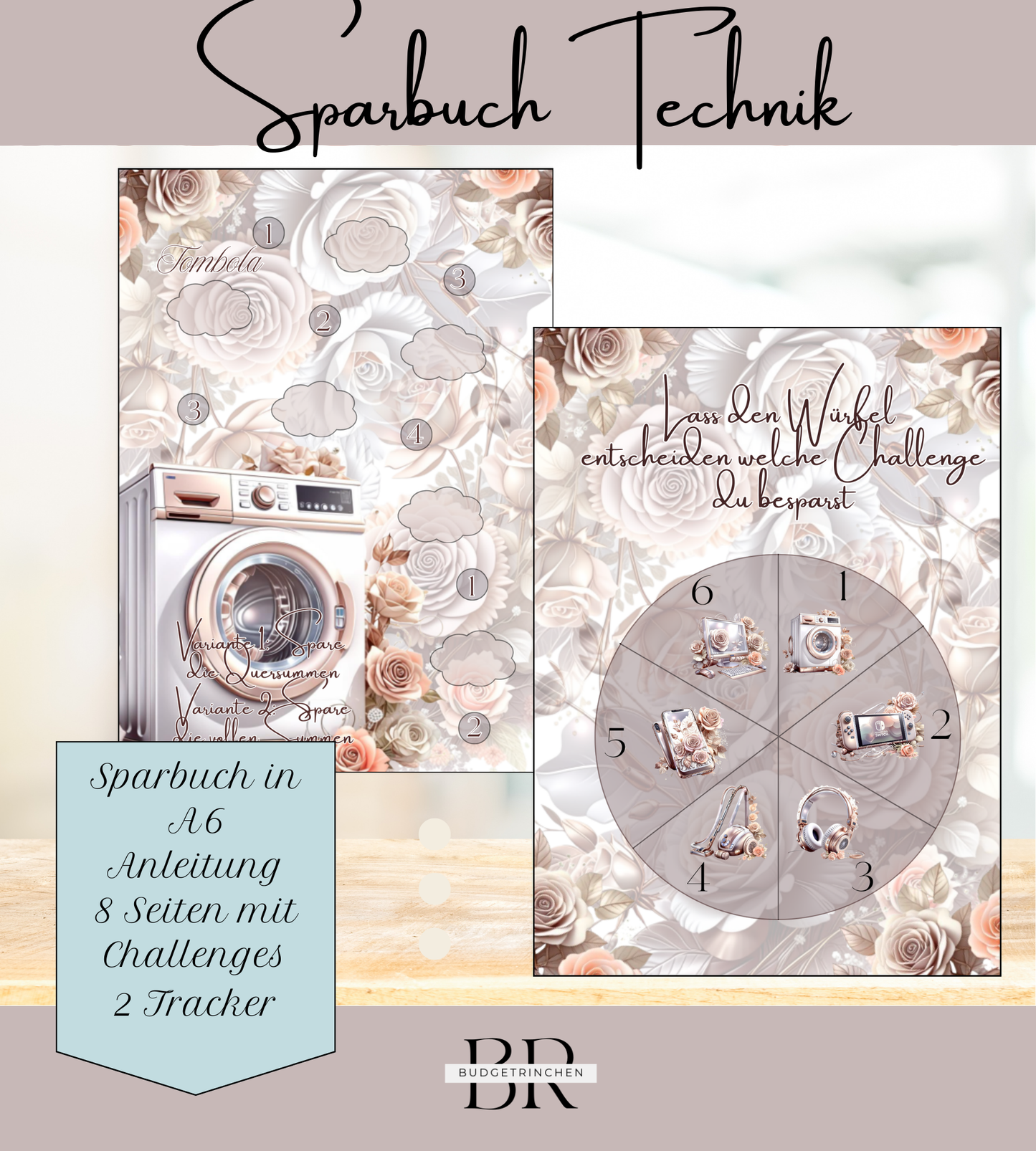 Sparbuch Technik- 7 Challenges inkl. Tracker