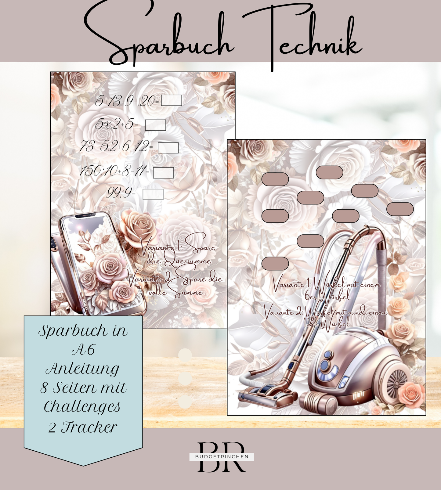 Sparbuch Technik- 7 Challenges inkl. Tracker