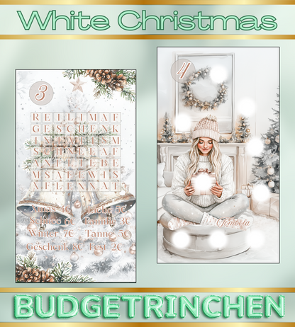 Weihnachtsset White Christmas - folierte Challenges inkl. 4 Challenges und Tracker