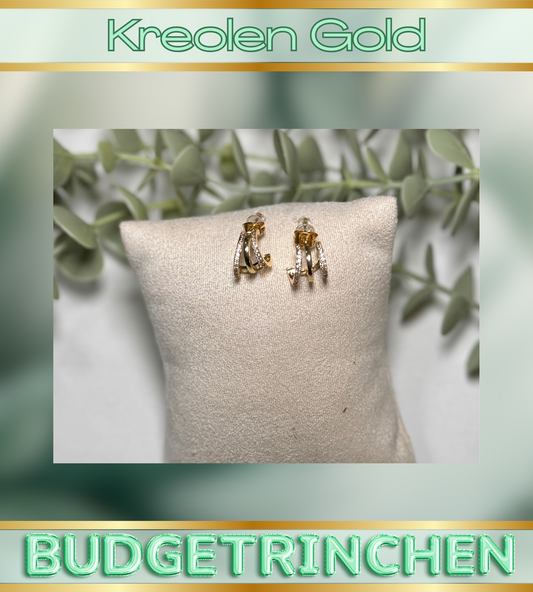 Ohrring Kreolen Edelstahl - 14k vergoldet