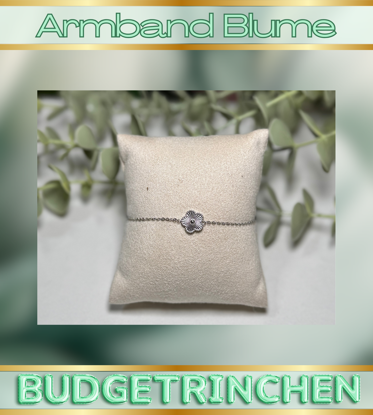 Armband Blume Edelstahl