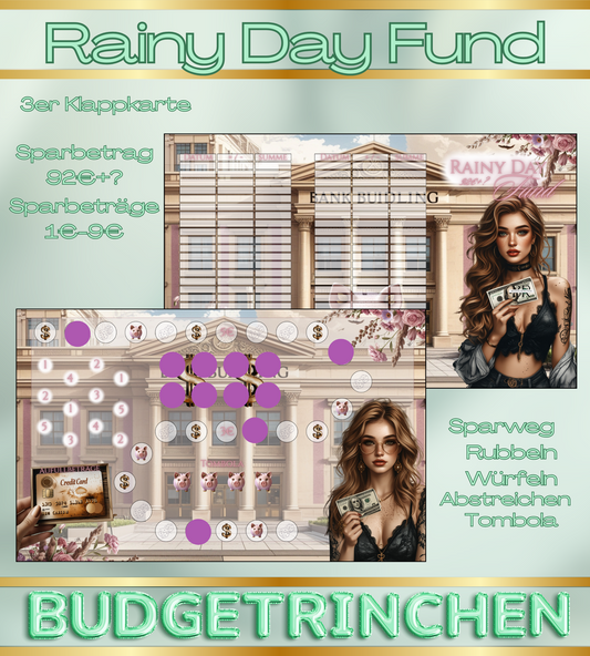 Rainy Day Fund - Notgroschen 3er Klappkarte