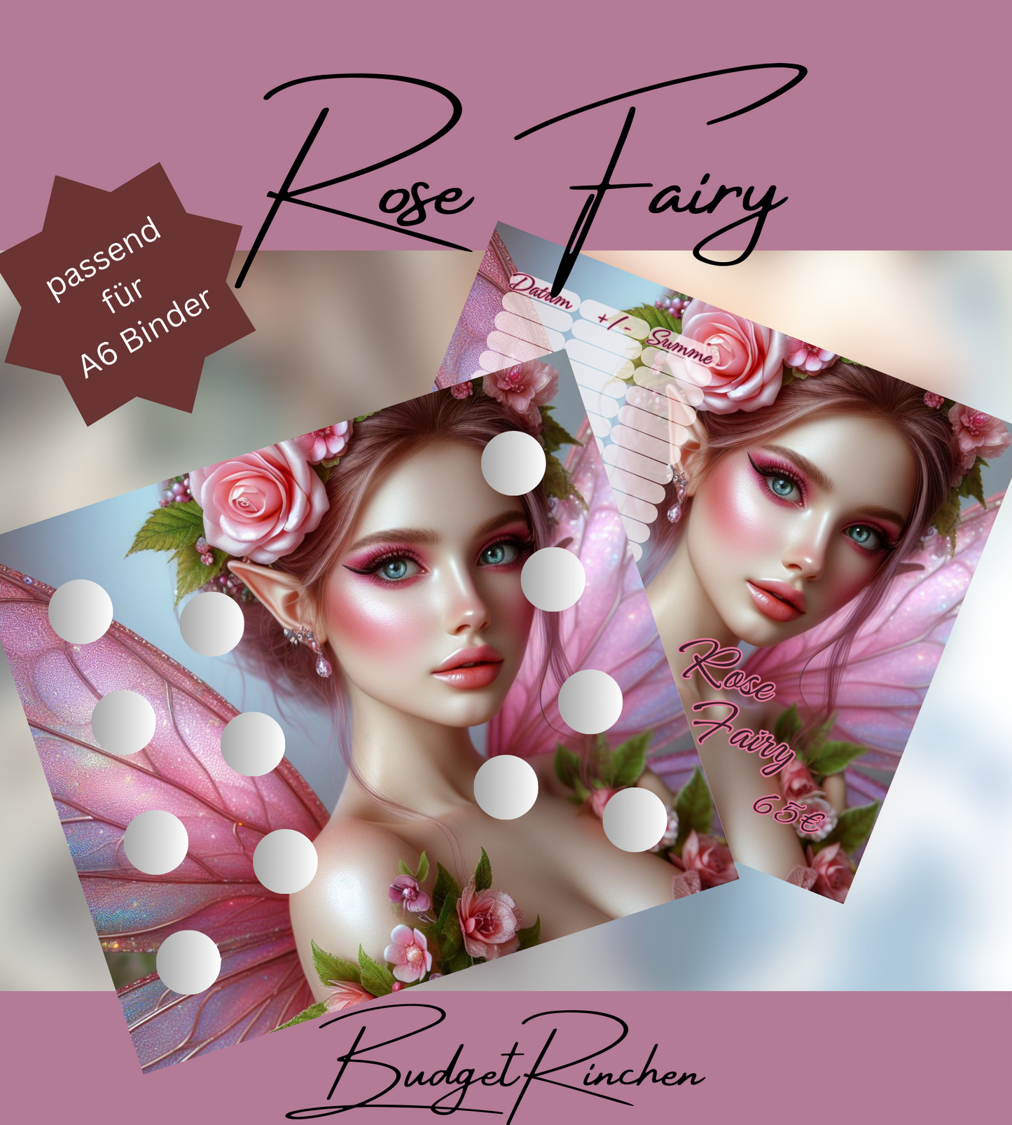 Rose Fairy 2er Klappkarte