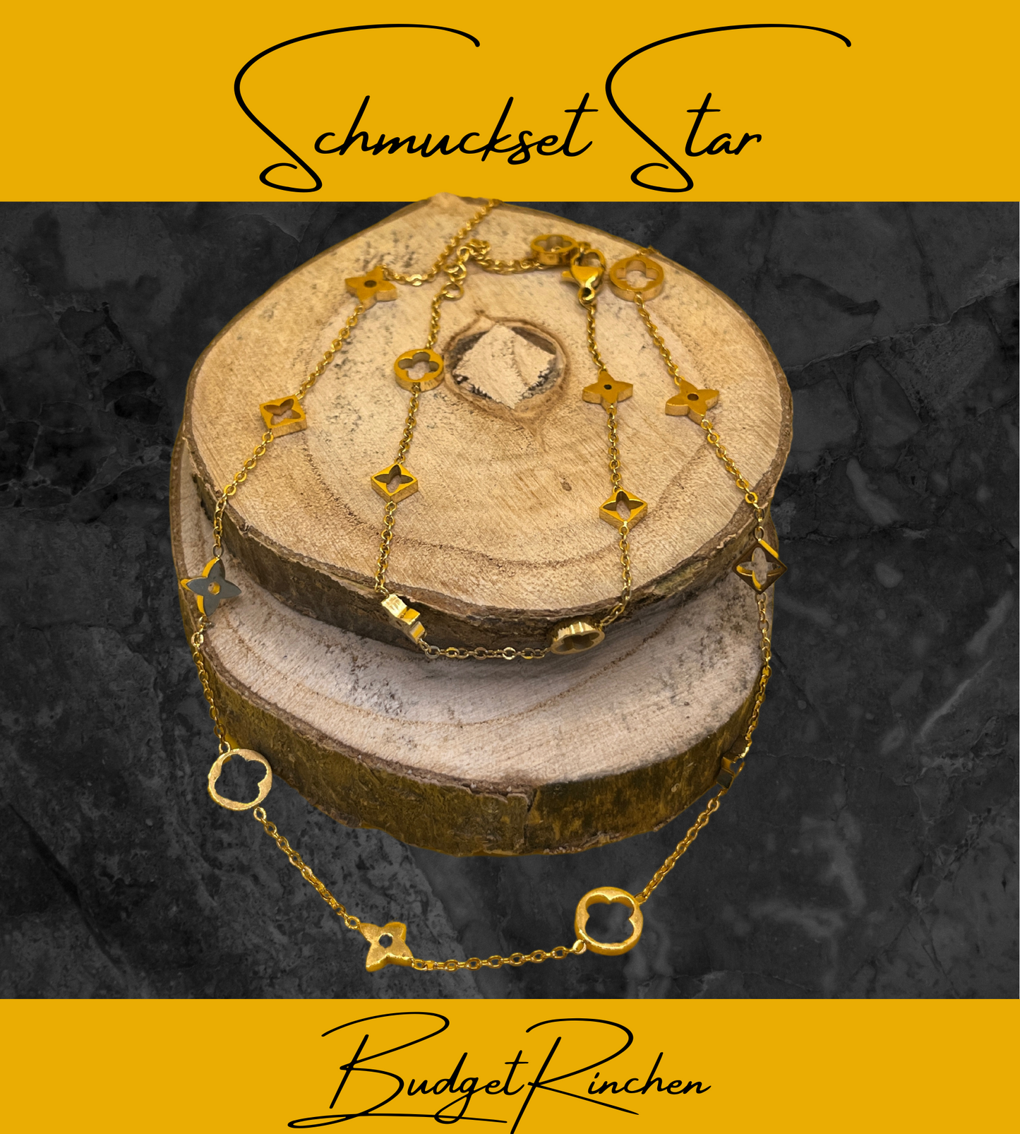 Schmuckset Star vergoldet