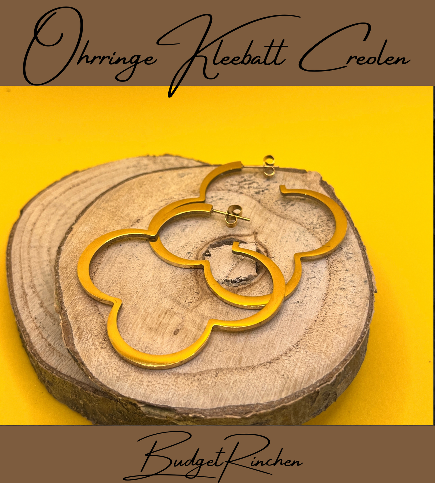Ohrringe Kleeblatt Creolen