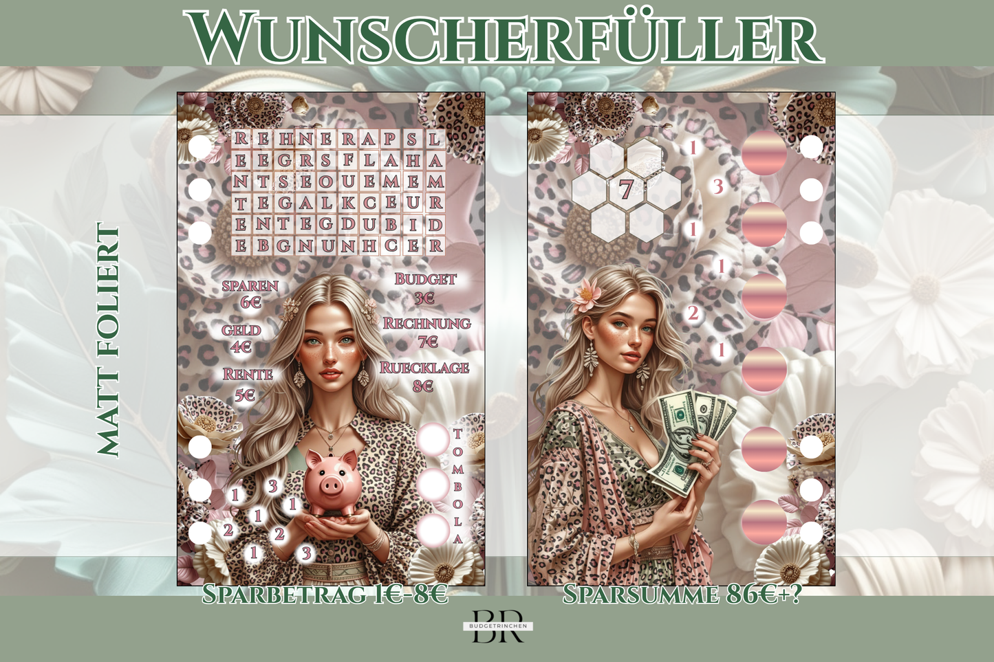 Wunscherfüller Sparziel Bundle - matt foliert zum Einheften