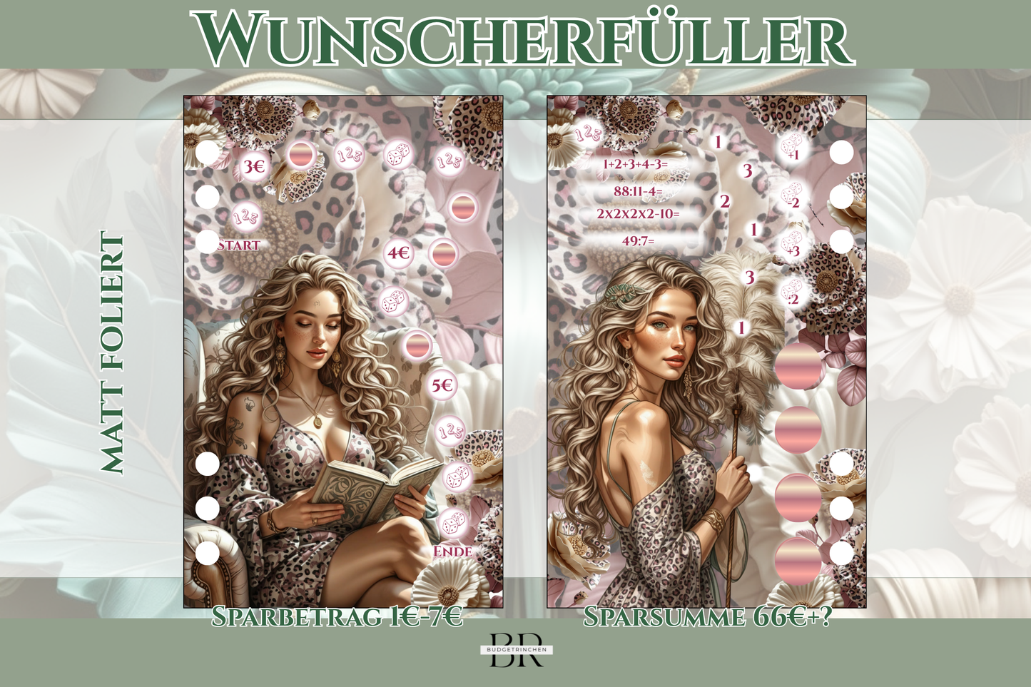 Wunscherfüller Sparziel Bundle - matt foliert zum Einheften