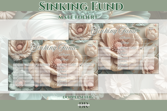 folierte Sinking Fund Tracker doppelseitig - Minty Rose