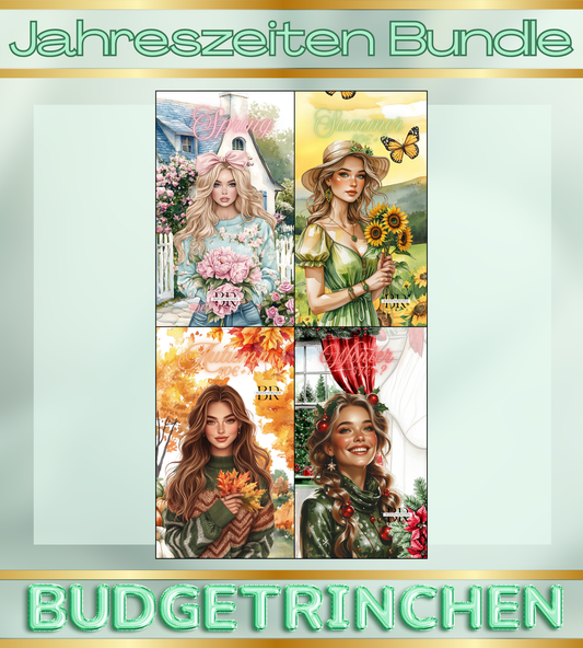 BUNDLE Jahreszeiten 3er Klappkarten - Spring - Winter