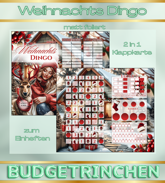 Weihnachts Dingo 2 in 1 Klappkarte Weihnachten - matt foliert zum Einheften