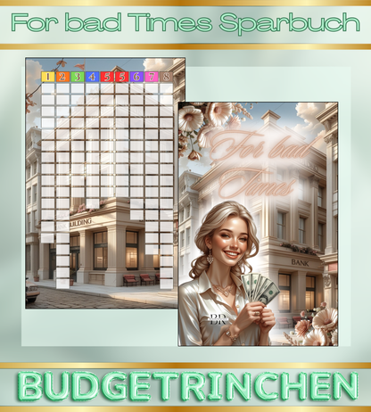 Sparbuch For bad Times Notgroschen - 8 Challenges inkl. Tracker