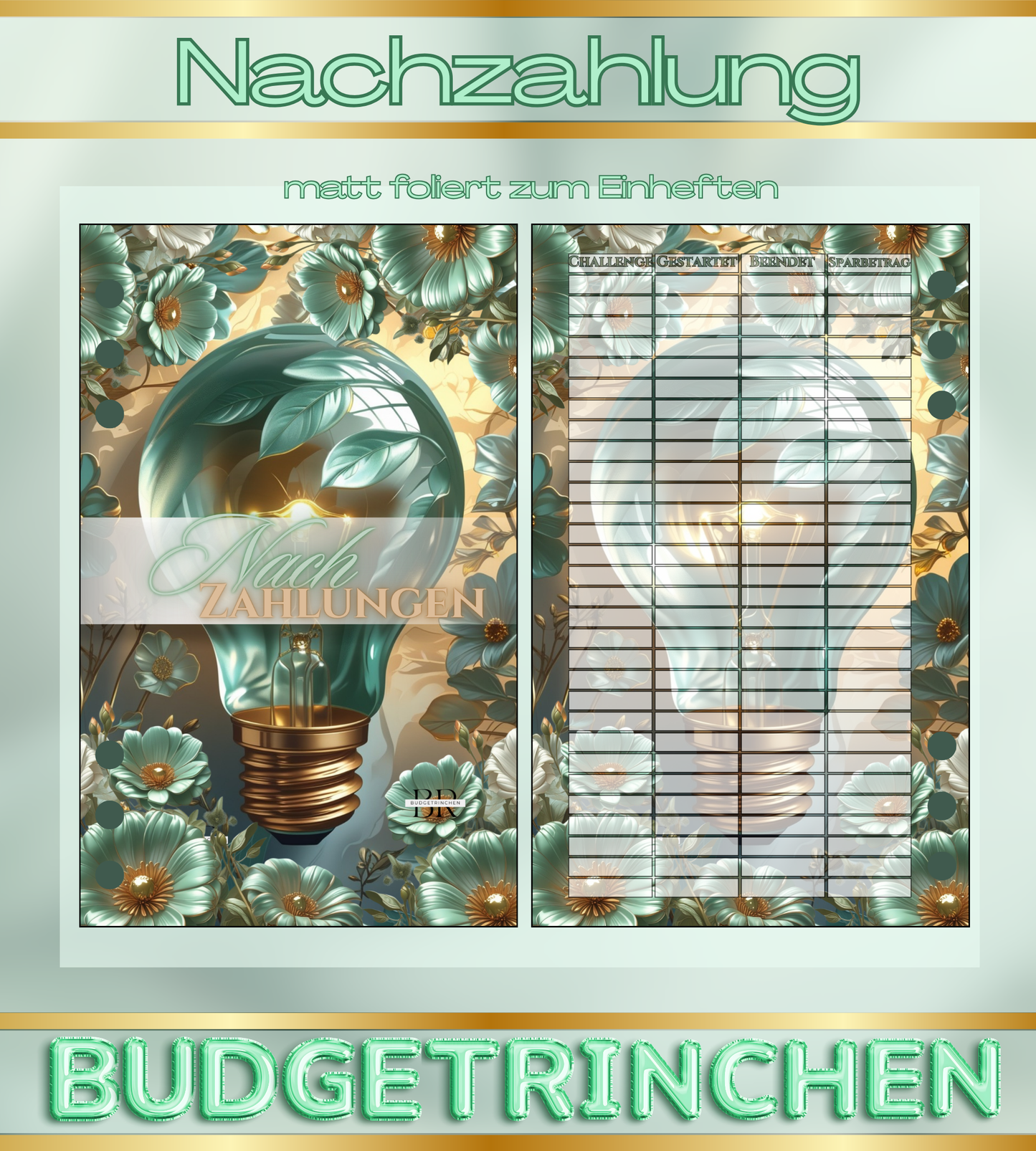 Trennblatt Nachzahlung - matt foliert