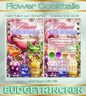 Flower Cocktails - Rubbelchallenges zum Einheften