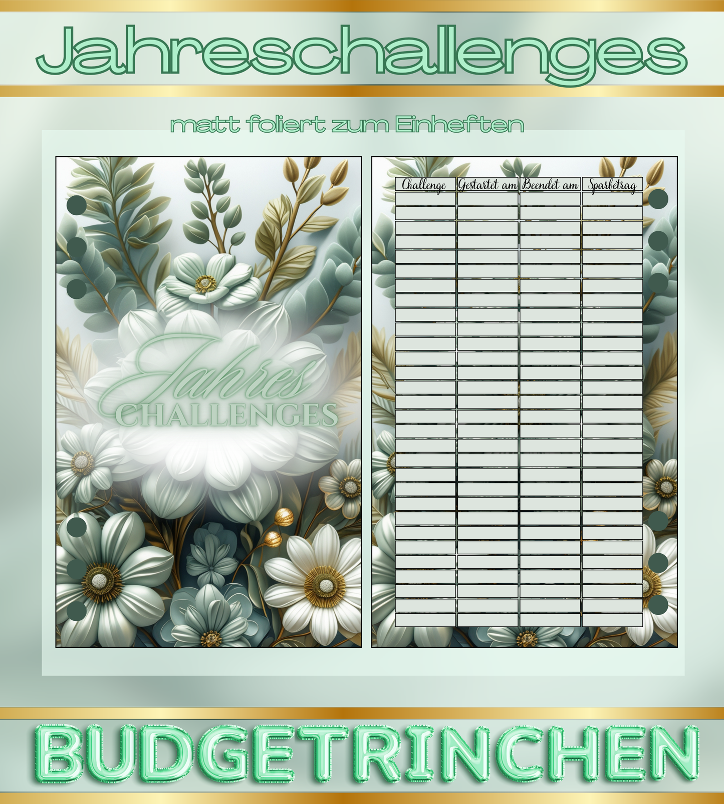Trennblatt Jahreschallenge - matt foliert