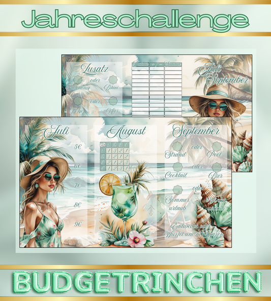 Jahreschallenge 3er Klappkarte - Juli-September