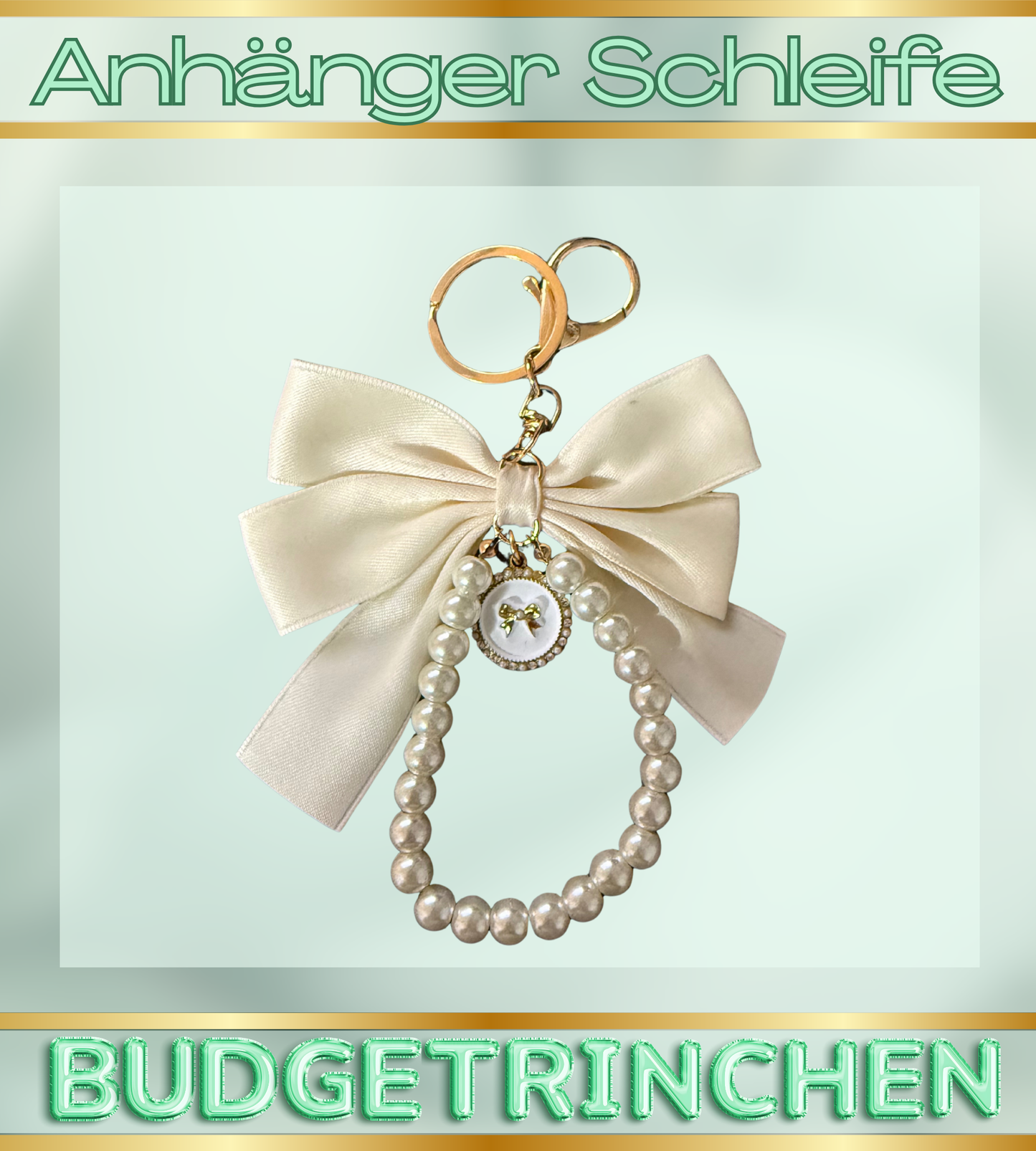 Anhänger Schleife - Creme