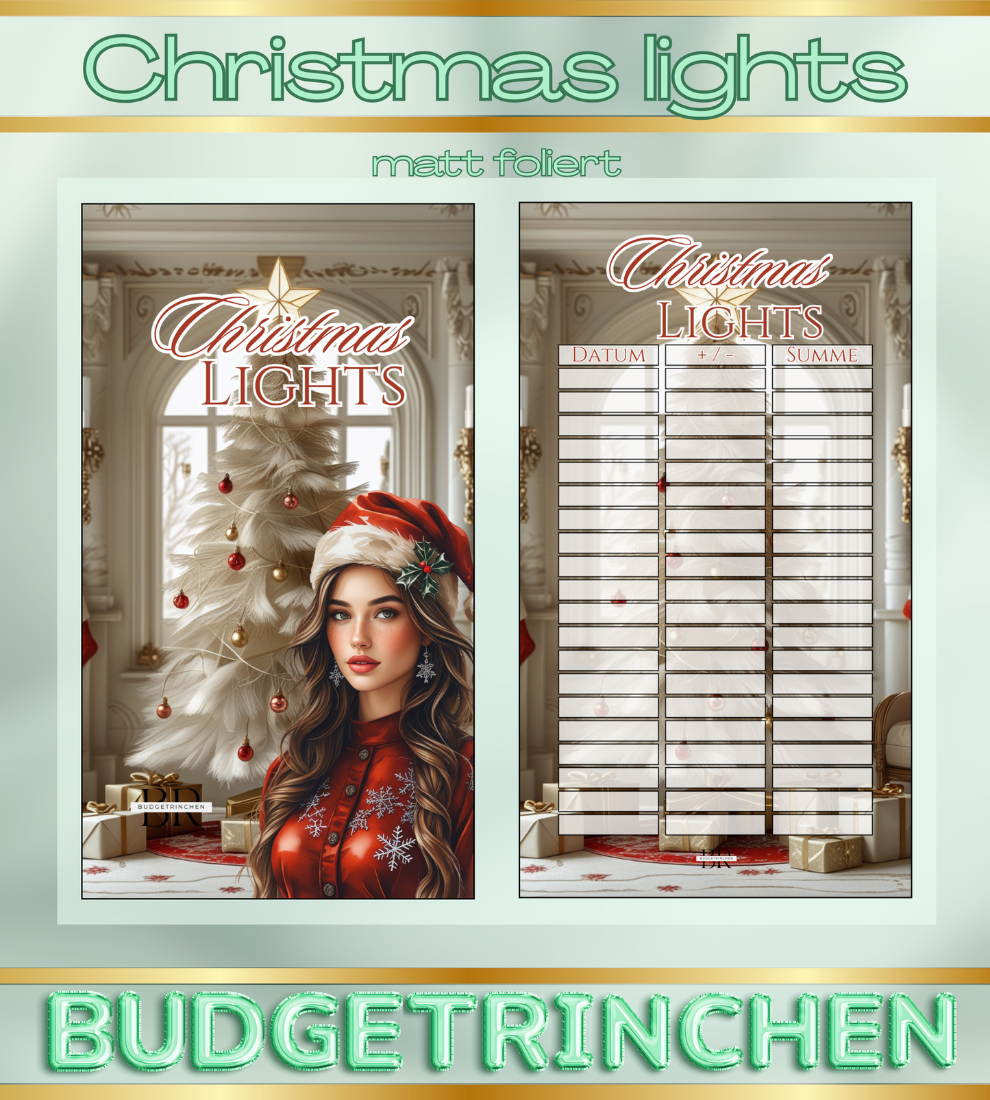 Christmas Lights - matt folierte Challenge zum einheften inkl. Tracker