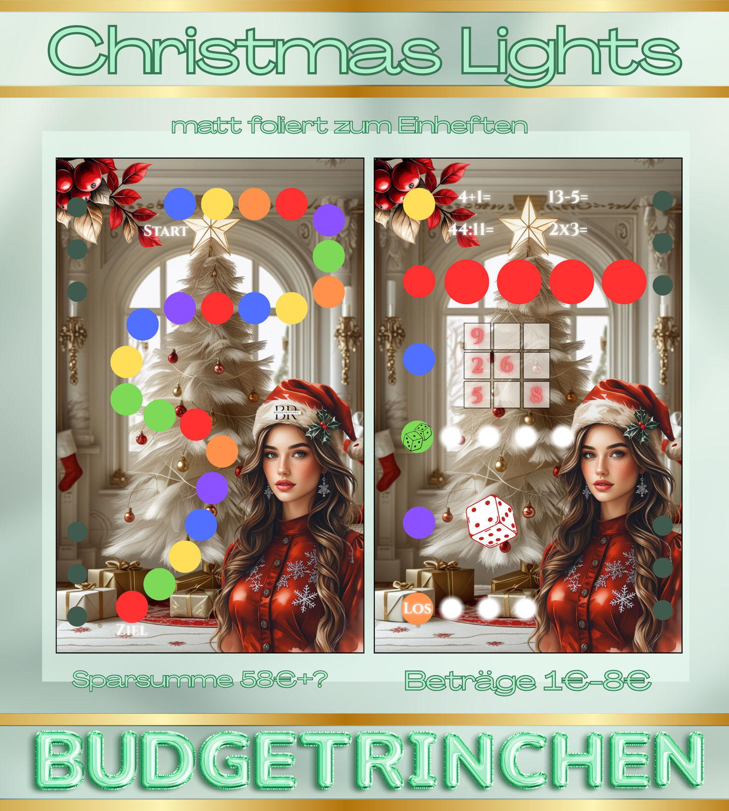 Christmas Lights - matt folierte Challenge zum einheften inkl. Tracker