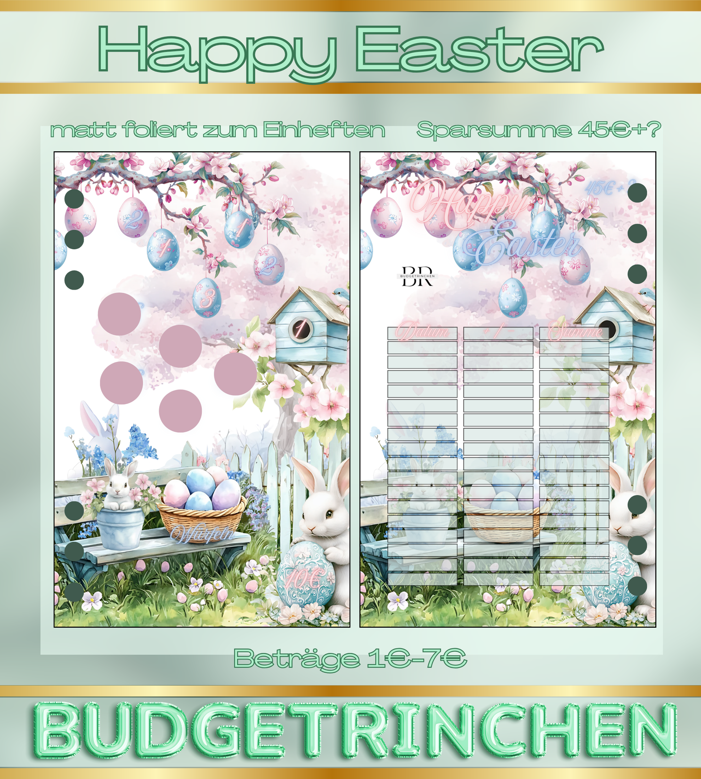 Osterchallenge - Happy Easter matt foliert zum Einheften