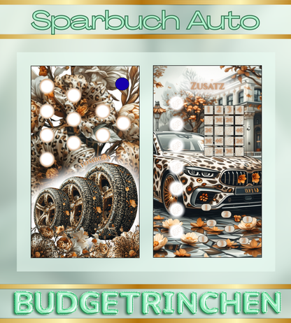 Sparbuch Auto Wild Car - 7 Challenges inkl. Tracker