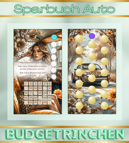 Sparbuch Auto Wild Car - 7 Challenges inkl. Tracker