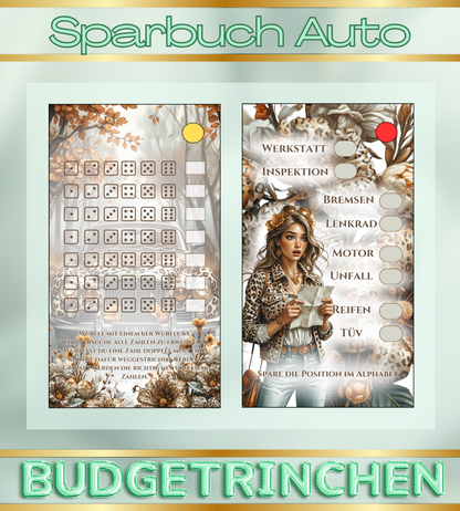 Sparbuch Auto Wild Car - 7 Challenges inkl. Tracker