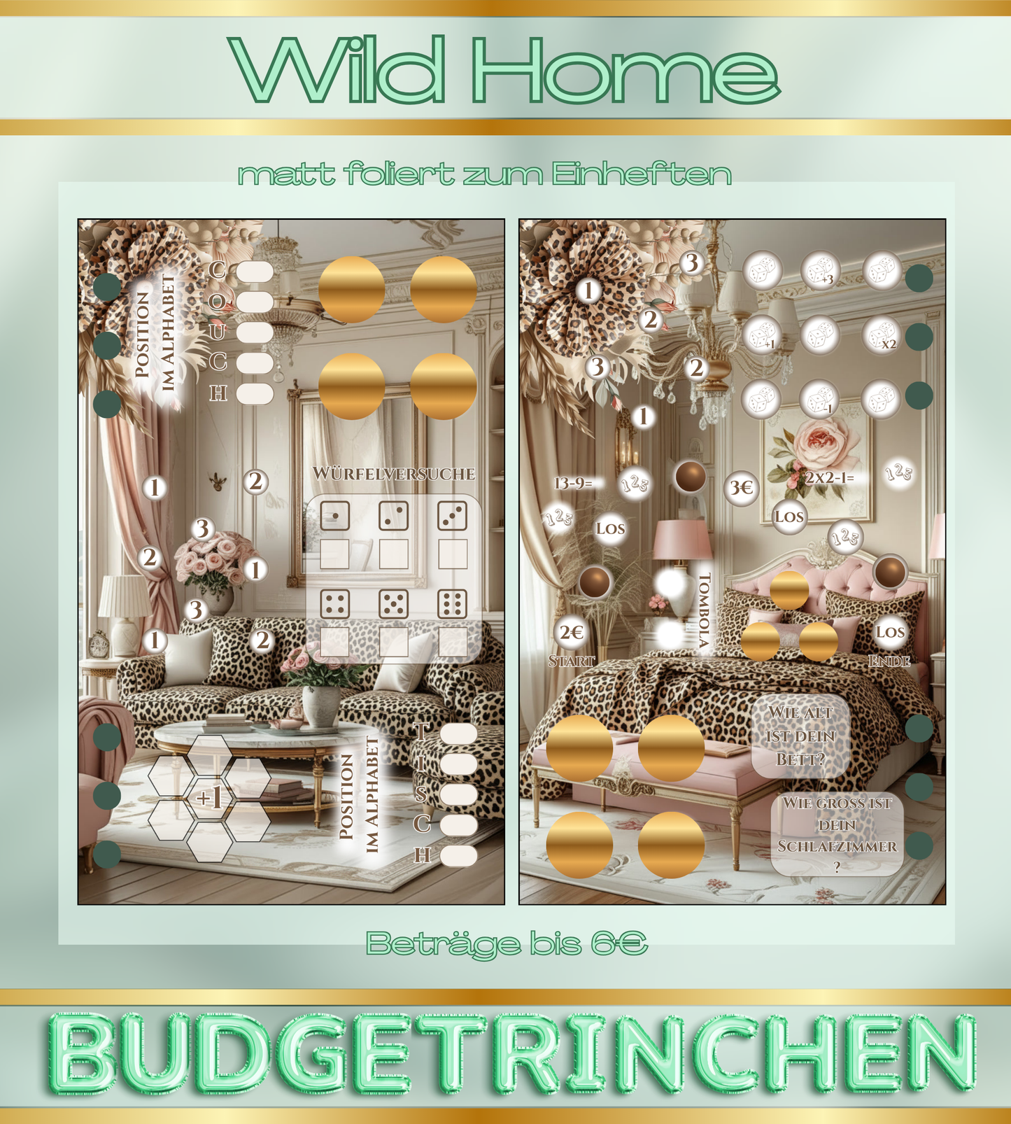 Wild Home matt folierte Challenge zum Einheften