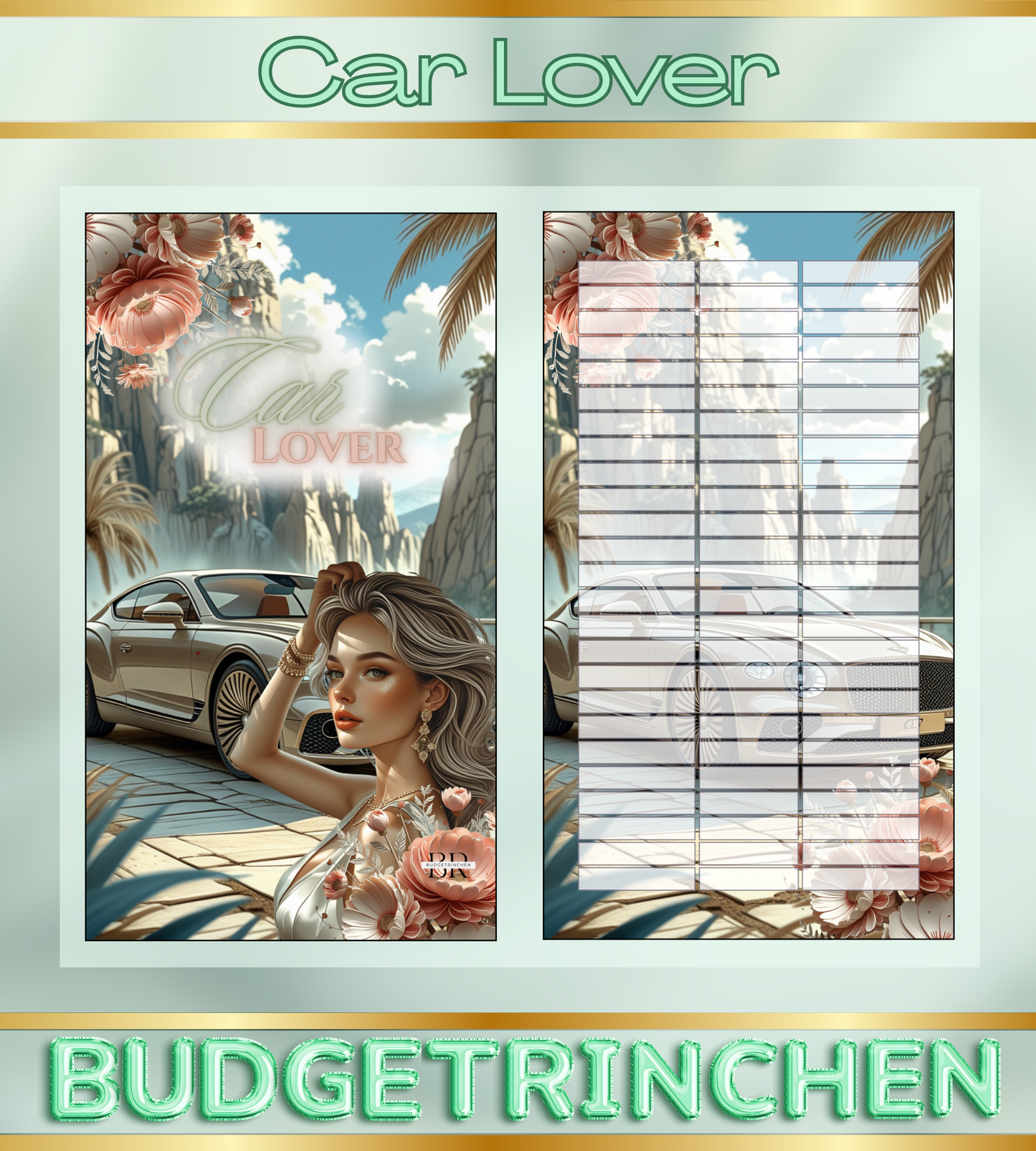 Auto- Car Lover- matt folierte Challenge zum Einheften