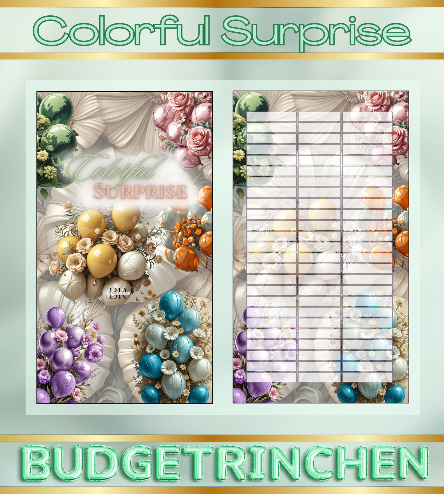 Geburtstag - Colorful Surprise - 2er Klappkarte