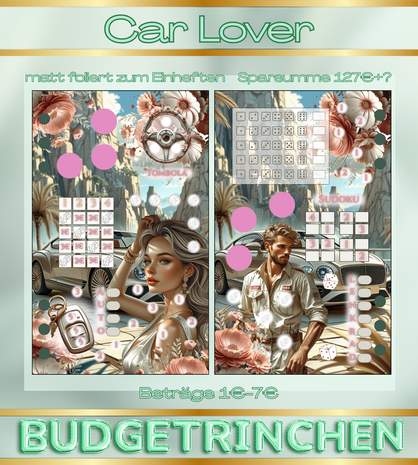 Auto- Car Lover- matt folierte Challenge zum Einheften