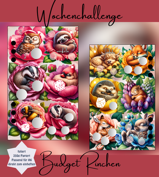 Wochenchallenge inkl. Trennblatt mit Tracker